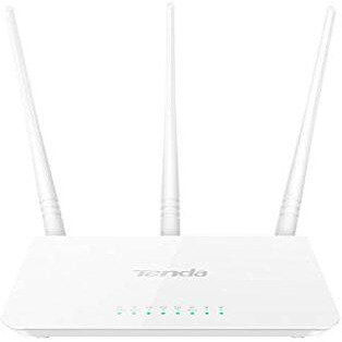 Tenda F3 300Mbps Wi-Fi Router, Easy Setup, Wps Button, Parental Control, Bandwidth Control, Wi-Fi Schedule, With 3 * 5Dbi High Power External Antennas (White, N300 F3)