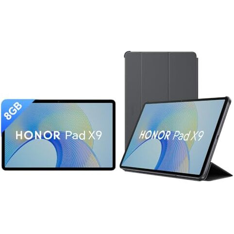 Honor Pad X9 With Free Flip-Cover 11.5-Inch (29.21 Cm) 120Hz 2K Display, Snapdragon 685, 8Gb (8Gb+5Gb Ram Turbo) 128Gb Rom, 6 Speakers, Up-To 13 Hours Battery, Android, Wifi, Metal Body, Gray
