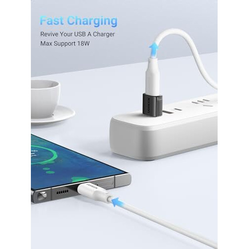 Ugreen 10Gbps Usb To Usb C Adapter 2 Pack, Type C Female To A Male Adaptor Fast Charge And Sync Converter Compatible With Iphone 16/15/14, Galaxy S24, Pixel 9, Macbook Air, Ipad Pro(Black)