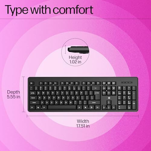 Hp K160 Wireless Keyboard/Quick Comfy Accurate/12 Fn Shortcut Keys/Plug And Play Usb/ 3 Years Warranty, Black