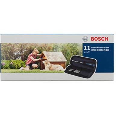 Bosch 2607017540 Canvas Screwdriver Bit Set (Blue, 11-Pieces)