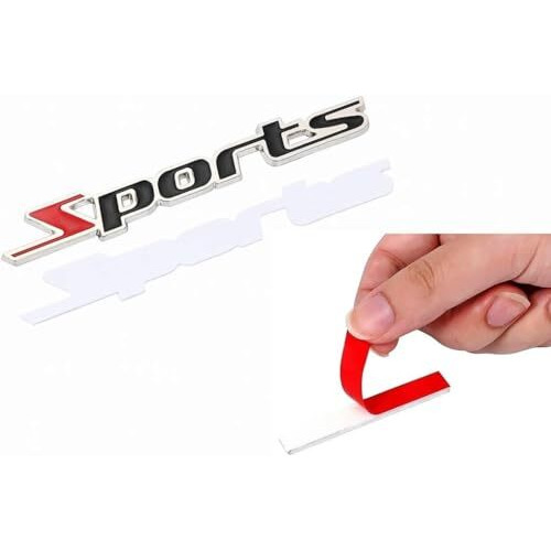 Sports Black Racing Sports Sticker 3D Car Chrome Badge Logo Sticker