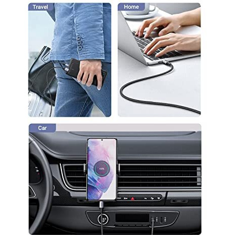Ugreen 1M Usb A To Usb C Cable Nylon Braided 3A Type C Cord Fast Charging Compatible With Iphone 16 Pro Max/15, Galaxy S25 S24 S23 S22 S21, Pixel, Nokia, Moto, Redmi, Huawei, Ps5, Xbox Series