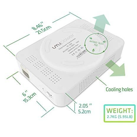 Umi 220V To 110V Voltage Converter 400W Step Down Transformer For Us Appliances Used In India (Vc-500)