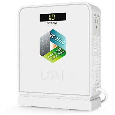 Umi 220V To 110V Step Down Voltage Converter,2000W Stepdown Transformer For Us Appliances (White)