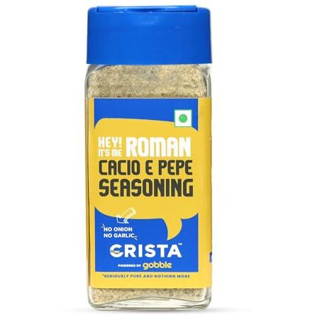 Crista Roman Cacio E Pepe | Premium Herbs & Spices Blends | No Onion | No Garlic | Zero Added Colours, Fillers, Additives & Preservatives | 40Gms