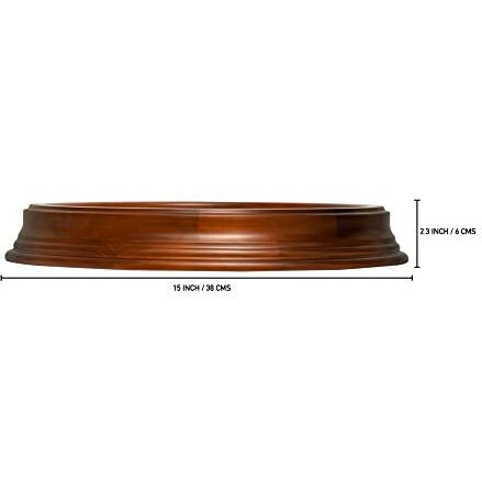 Harris & Co. Clockmasters Luxury Vintage Thick Wooden Frame Hd Clear Glass With Silent Sweep Noiseless Technology Roman Design Analog Wall Clock (15 Inches) Model-The Strand