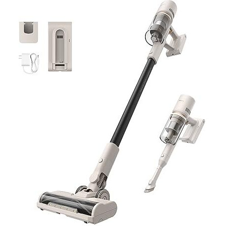 Dreame U10 Cordless Upright Stick Vacuum Cleaner, 18000 Pa Powerful Suction, 180 Rotating Brush Head, Wall-Mounted Lightweight With Led Light For Hard Floors, Rugs & Pet Hair