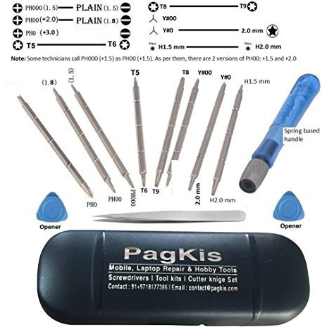 Pagkis Screwdriver Tool Kit For Opening And Repairing Mobiles, Pda, Laptop With Openers And Tweezer