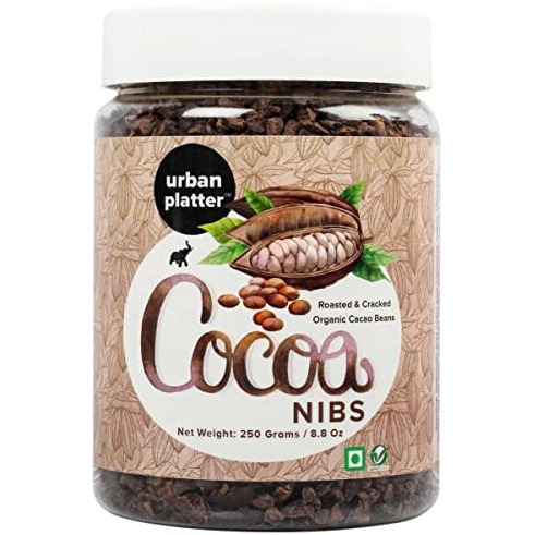 Urban Platter Cacao Nibs, 250G (Roasted & Cracked | Unsweetened | 100% Cacao Bean Bits | Aromatic & Crunchy | Antioxidant-Rich Superfood | Product Of South India)