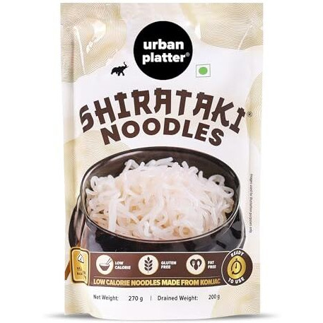 Urban Platter Shirataki Noodles, 270G Pack Of 3 (Keto-Friendly | Low-Carb | Fat-Free | Gluten-Free | Ultra-Low Calorie Konjac Miracle Noodles)