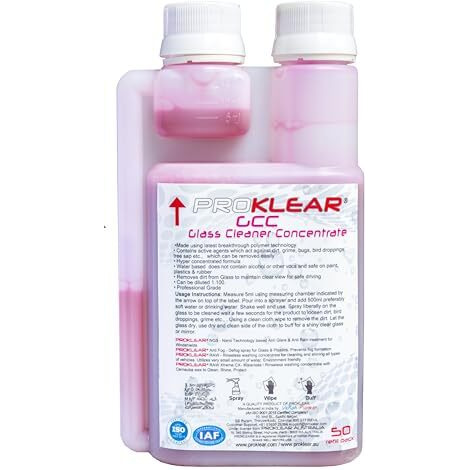 Proklear Gcc Car Glass Cleaner Concentrate - 250Ml Makes 25 Liters Of Glass Cleaner