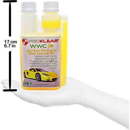 Proklear Wwc-Ar Windshield/Plastic Treatment Anti Rain Helmet Visor Windshield Wash Additive Concentrate Helmet Visor Water Beading And Anti Wiper Judder Formula (250Ml)