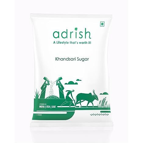 Adrish Zerowaste Organic Desi Khand (1Kg) - Unrefined Khandsari | Raw Khand | Unprocessed Sugarcane Khandsari Sugar | Khandsari Sugar | Chemical Free Khand | Pesticides Free Khandsari | Sulphur-Free Khand Sugar