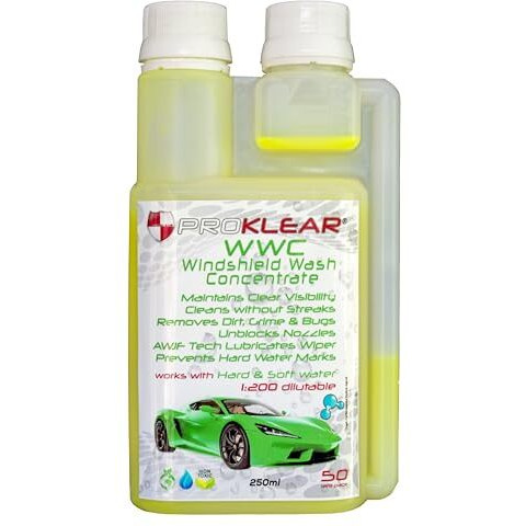 Proklear Wash Additive Concentrate - Keeps Windshield Clear And Wipers Lubricated 50 Refills (250Ml) (Wwc250)