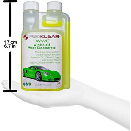 Proklear Wash Additive Concentrate - Keeps Windshield Clear And Wipers Lubricated 50 Refills (250Ml) (Wwc250)