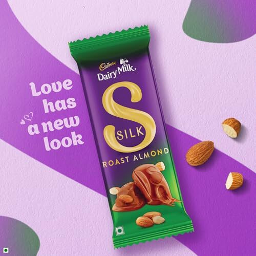 Cadbury Dairy Milk Silk Roast Almond Chocolate Bars, 58 G (Pack Of 8)