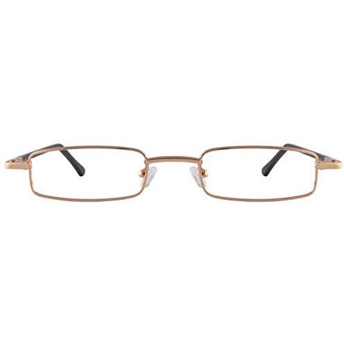 Visions India Unisex Rectangle Full Frame Power Reading Glasses (+3.00, Gold, Siz-Pc)