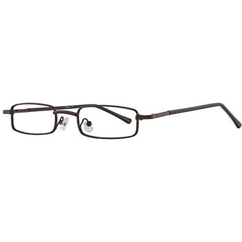 Visions India Unisex Rectangle Full Frame Power Reading Glasses (+2.00, Brown, Siz-Pc)