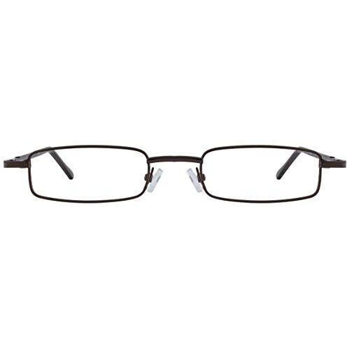 Visions India Unisex Rectangle Full Frame Power Reading Glasses (+2.00, Brown, Siz-Pc)