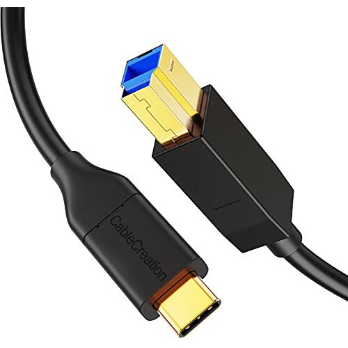Cablecreation Usb C To Usb 3.0 B Cable, 4Ft Usb 3.1 Type C To Usb 3.0 Type B Cable, Compatible With Macbook Pro, External Hard Drive, Docking Station, 1.2M, Black