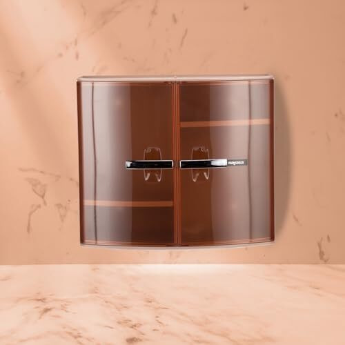 Nayasa Bathroom Cabinet | Storage Box Cabinet | Storage Unit Cabinet | 17 Cm X 38.5 Cm X 33 Cm | Brown