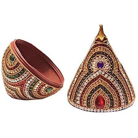 Kriwin Decorated Coconut Shagun Nariyal Packing Plastic Multi L- 18 Cms W- 11 Cms