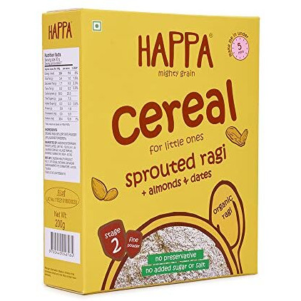 Happa Organic Ragi Combo | No Sugar | No Salt | Rich In Nutrients & Vitamins | Easy For Digestion | 200 Gram Each (Pack Of 4)