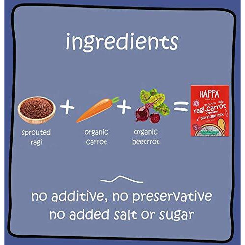 Happa Organic Porridge Trial Pack Stage 2 (Each Pack 50 Gram) (4 Pouches)