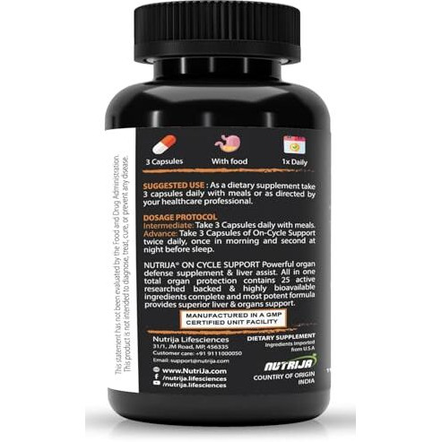 Nutrija On Cycle Support Supplement  180 Capsules For Overall Wellness