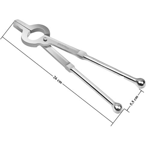 Plantex Stainless Steel Kitchen Pincers/Sandasi/Sansi/Pakkad/Utensils Holder (Chrome)