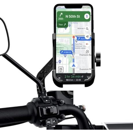 Cellmaster Full Metal Body Bike & Scooty360 Degree Rotating Mobile Holder Stand For Bicycle, Motorcycle, Scooty Fits All Smartphones Multicolor