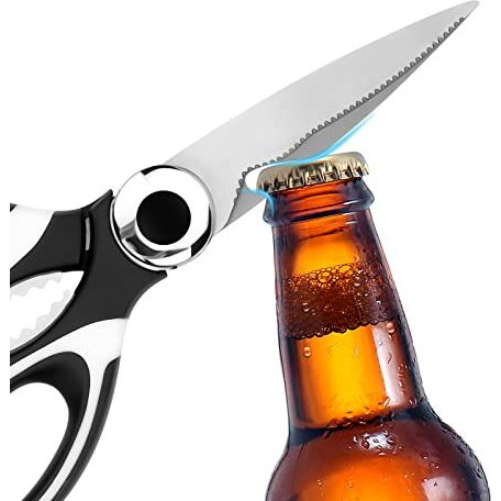 Jljlcio Kitchen Shears, Scissors 2-Pack Heavy Duty Sharp Sturdy Dishwasher Safe Food Scissors With Protective Cover For Chicken,Poultry,Fish,Meat,Herbs,Bbq ,Stainless Steel Shears For Home,Rv,Camper