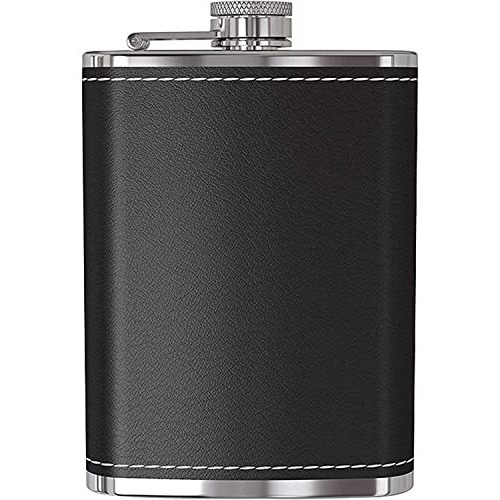 Falmagu 8Oz Hip Flask For Men Liquor Flask Stainless Steel Leak Proof Flask For Women Pocket Alcohol Drinking Flask Set (Hip Flash Black 8 Oz)