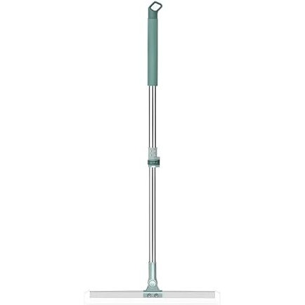 Misamo Enterprise 50-Inch Rotating Floor Squeegee, Heavy Duty Bathroom Wiper With 180-Degree Swivel Head, Sage Green