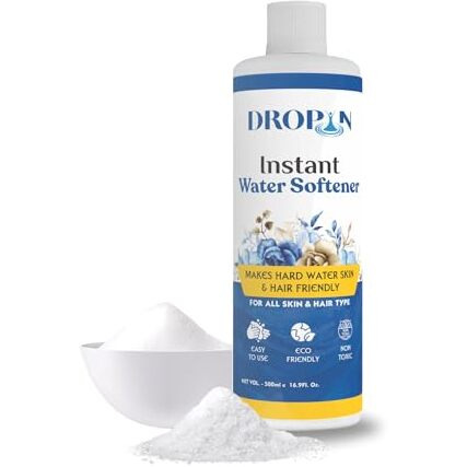 Dropin Water Softener 500Ml | Instant Hard Water Softening Agent | Reduces Hair Fall & Skin Irritation | Disables Calcium & Magnesium | Ph Balanced Solution | Non Toxic And 100% Safe