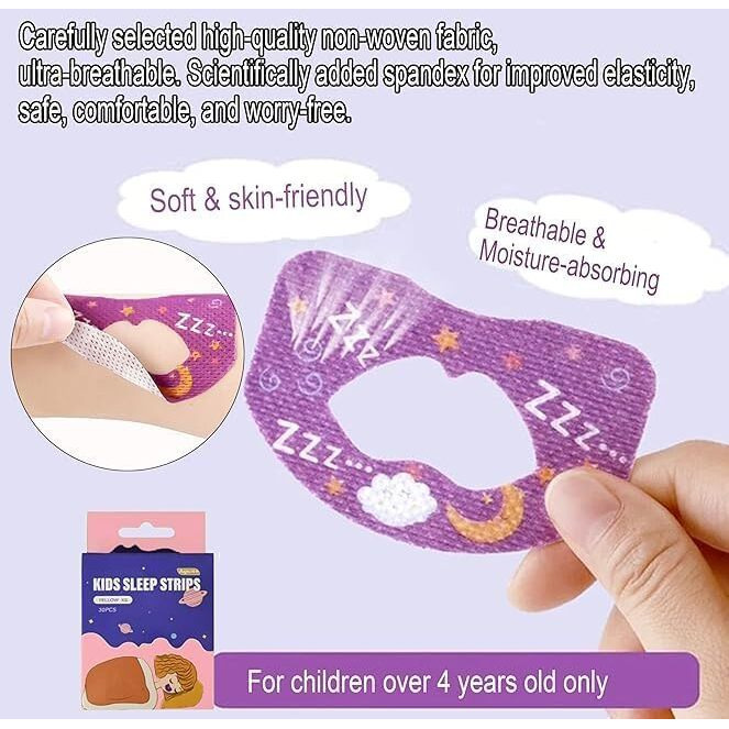 Coziess Mouth Tape For Sleeping, Kids Sleep Strips, Mouth Strips For Sleeping, Advanced Gentle Anti Snoring Devices For Less Mouth Breathing, Sleep Tape For Snoring Reduction(30 Pcs)