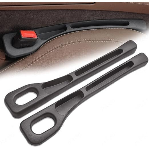Sgabani 2 Pack Car Seat Side Gap Filler With Slot For Storing Phone, Cards & Coins, Side Gap Plug Strip To Prevent Dropping Items Compatible With Mg Windsor Ev