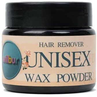 Willbur Natural Painless Hair Removal Wax Powder For Men & Women | Herbal Unisex Instant Hair Remover For Body | Quick & Easy Hair Removal For All Skin Types | No Razor Cuts | With Brush & Tissue Paper (50G)