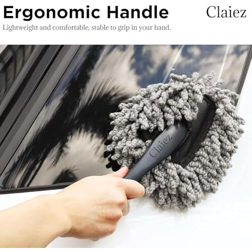 Claiez 5 Pcs Microfiber Car Duster With Long Handle Car Cleaning Brush Exteriror And Interiror Car Cleaning Cloth Car Ac Vent Cleaner Brush For Car, Motorbike, Suvs Car Cleaning Kit (A1)