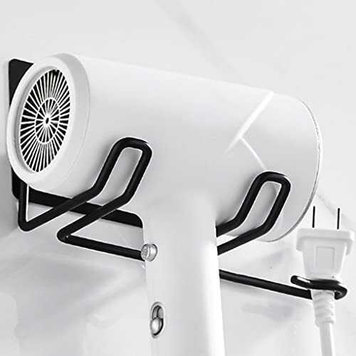 Vihax Hair Dryer Holder For Wall Mount Blow Dryer Holder For Bathroom Suitable For All Hair Dryer Models