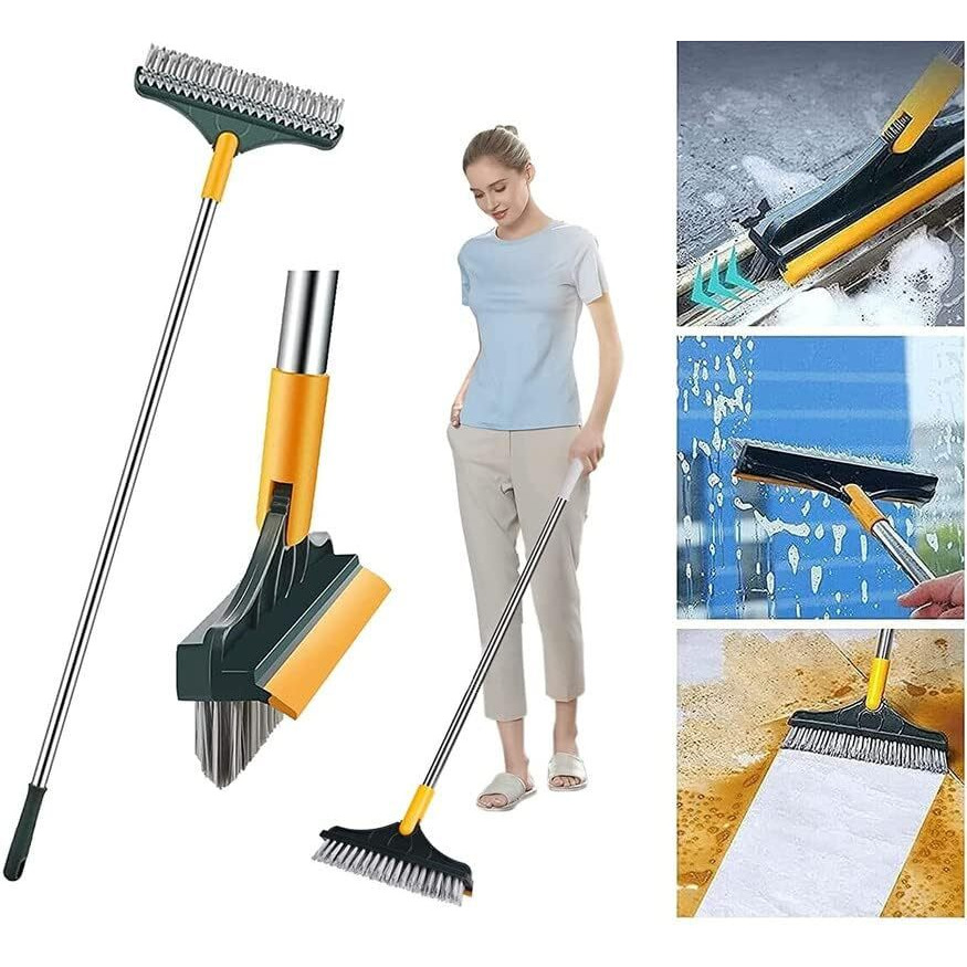 Jaytop 10 Pcs Bathroom Cleaning Kit |2In1 Bathroom Brush And Wiper |Toilet Brush With Holder |Gap Cleaning Brush |Silicon Glove |Small Wiper |3Pcs Hair Catcher Shower Drain Sticker |2Pcs Pvc Wall Hook