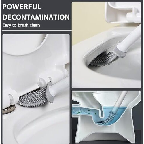 Jaytop 10 Pcs Bathroom Cleaning Kit |2In1 Bathroom Brush And Wiper |Toilet Brush With Holder |Gap Cleaning Brush |Silicon Glove |Small Wiper |3Pcs Hair Catcher Shower Drain Sticker |2Pcs Pvc Wall Hook
