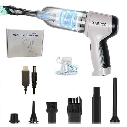 Xabrco Car Vacuum Cleaner 3 In 1 Portable Handheld Air Blower For Cleaning Dust 120W High-Power Vacuum Cleaner Home (Gray)