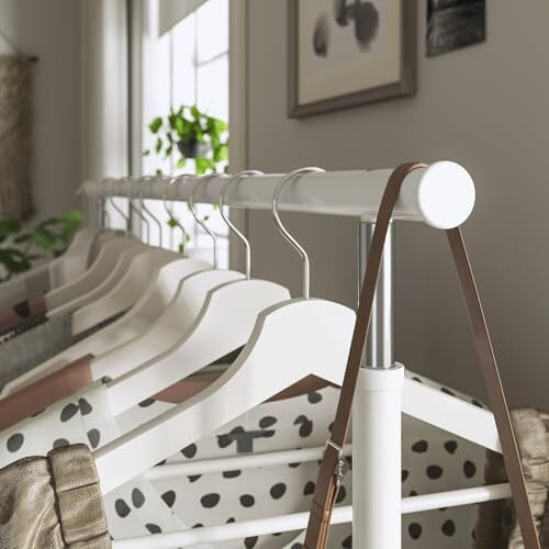 Ikea Rigga Alloy Steel Clothes Rack (White), 68.9 X 208 X 43.7 Cm