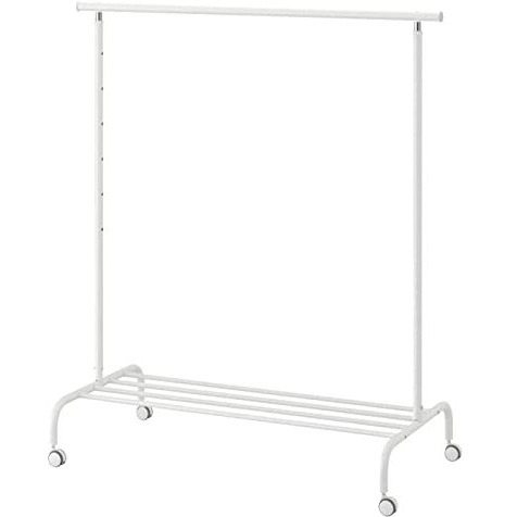 Ikea Rigga Alloy Steel Clothes Rack (White), 68.9 X 208 X 43.7 Cm