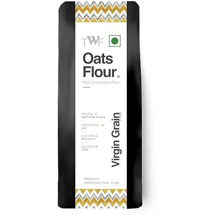 Twf Virgin Oats Flour | 100% Virgin Grains | Gluten Free | Versatile Wholesome Cooking, Baking, Breakfasts (1 Kg)