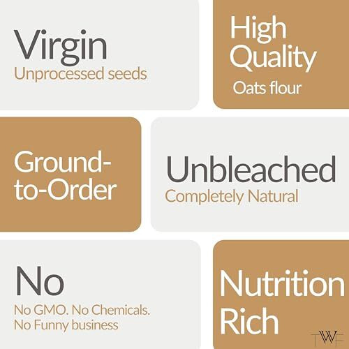 Twf Virgin Oats Flour | 100% Virgin Grains | Gluten Free | Versatile Wholesome Cooking, Baking, Breakfasts (1 Kg)