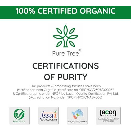 Pure Tree Certified Organic Green Moong Dal | 1800 G | Green Gram Whole | Whole Green Moong Dal High In Fiber & Protein | Hara Moong Sabut Hesaru Kalu Mung Whole