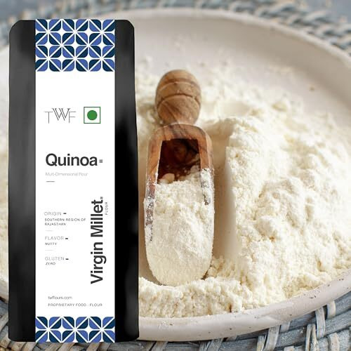 Twf Stoneground Quinoa Flour | Not Pulverized | Naturally Gluten-Free | Virgin - Nutrient Rich (1 Kg)